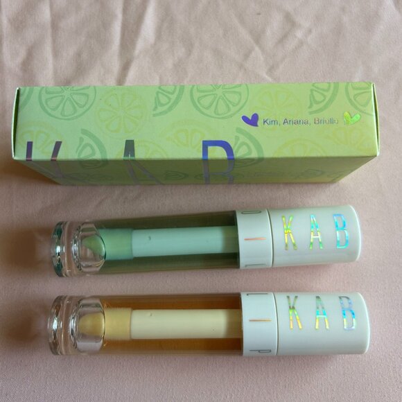 New! KAB COSMETICS Lemon + Lime Lip Oil Duo - Picture 2 of 6